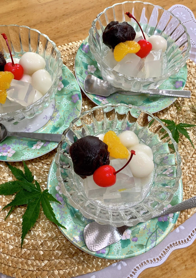 つるんと白玉あんみつ風♪-レシピのメイン写真