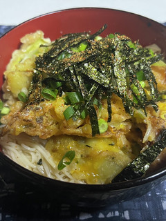 玉とじ天ぷらそうめん-レシピのメイン写真