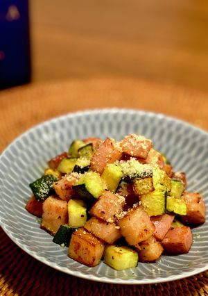 【簡単】ベーコンとズッキーニのカレー風味-レシピのメイン写真