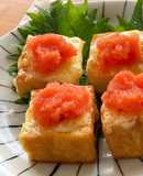 ＊厚揚げぽってりマヨ焼き明太のっけ＊