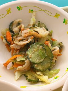 キャベツのごまあえ☆給食メニュー-レシピのメイン写真