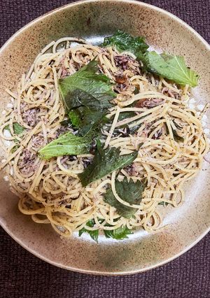 大葉とゆかりとしらすのペペロンチーノ-レシピのメイン写真