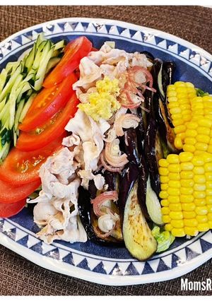 カラフル夏野菜の豚しゃぶサラダ-レシピのメイン写真
