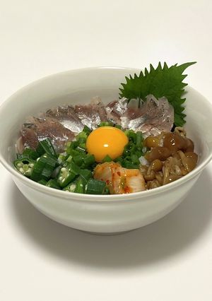 鯵のネバ丼-レシピのメイン写真