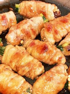 ナスとエノキとネギの肉巻き-レシピのメイン写真