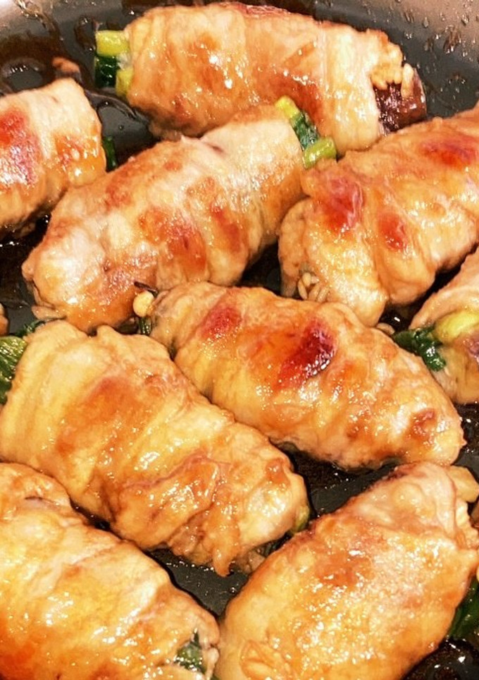 ナスとエノキとネギの肉巻き-レシピのメイン写真