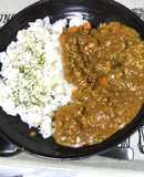 アスパラトマト入りキーマカレー