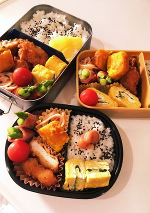 息子、娘、夫　弁当　23/7/3-レシピのメイン写真