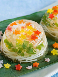 七夕に!スプラウトとそうめんのゼリー寄せ-レシピのメイン写真