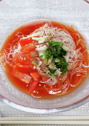 あっさり♡トマト素麺-レシピのメイン写真