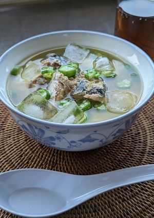 缶汁ごと使ってだしいらず！さばの冷汁-レシピのメイン写真