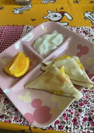 簡単美味しい卵ホットサンドです。-レシピのメイン写真