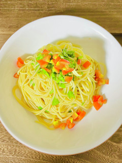 簡単★大葉とトマトの冷製パスタ-レシピのメイン写真