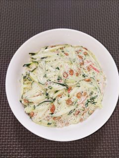 簡単☆きゅうりと納豆とカニカマ、マヨ和え-レシピのメイン写真