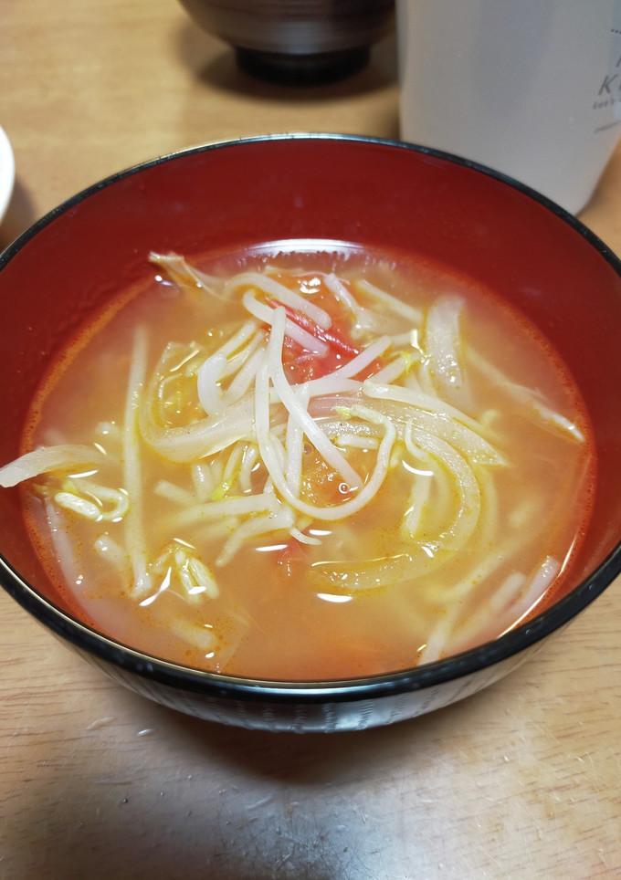 トマトとモヤシのスープ-レシピのメイン写真