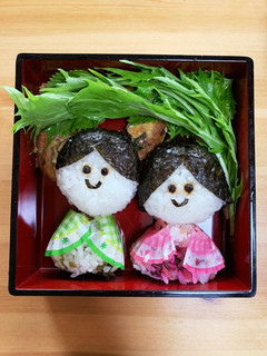 キャラ弁用 着物ペアルックおにぎり-レシピのメイン写真