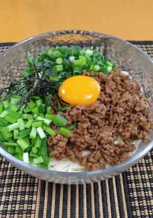 【美人レシピ】台湾まぜそば風そうめん-レシピのメイン写真