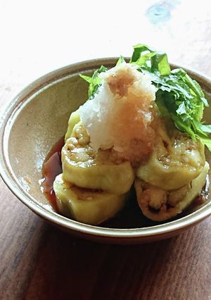 丸ごとなすのレンジ蒸し★おろしてんこ盛り-レシピのメイン写真