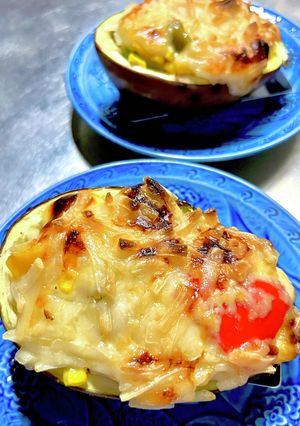 丸茄子の夏野菜たっぷりヴィーガングラタン-レシピのメイン写真
