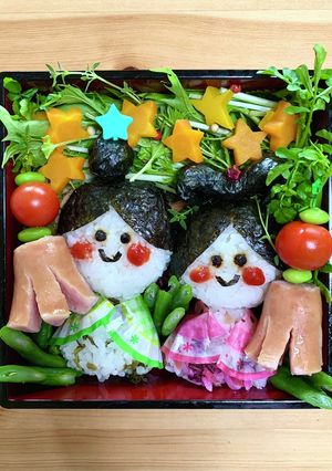 七夕弁当★彡　嬉しいキャラ弁-レシピのメイン写真