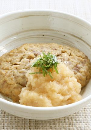 介護食　ハンバーグの梅おろしソース-レシピのメイン写真