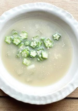 オクラと長いものみそ汁-レシピのメイン写真