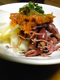 ウドとホタルイカ 酢味噌でどうぞ-レシピのメイン写真