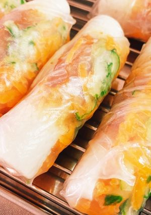 ダイエットに！ちくわと野菜の生春巻き-レシピのメイン写真