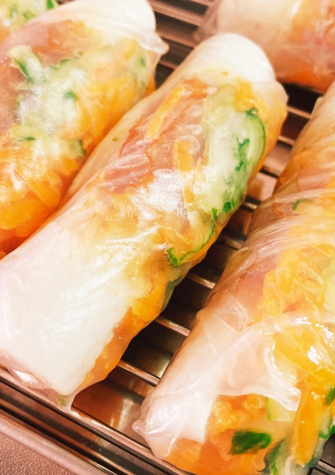 ダイエットに！ちくわと野菜の生春巻き-レシピのメイン写真