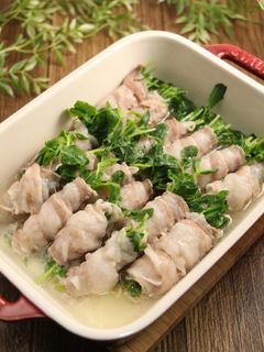 レンジで簡単!豚しゃぶ豆苗-レシピのメイン写真