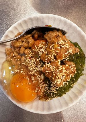 ダイエット朝ごはんオートミールめかぶ納豆-レシピのメイン写真