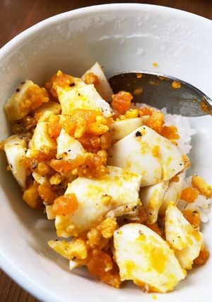 醤油&ブラックペッパーでゆで卵ご飯♡-レシピのメイン写真