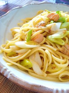 長ネギと鮭の和風パスタ-レシピのメイン写真