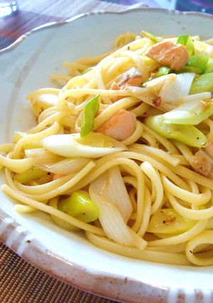 長ネギと鮭の和風パスタ-レシピのメイン写真