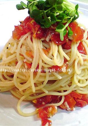 サラダ感覚で★ミニトマトの冷製パスタ-レシピのメイン写真