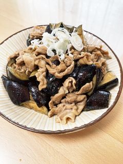 豚ロース薄切り肉となすのオイマヨ炒め-レシピのメイン写真