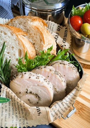 57℃ 鶏むねのペッパーロールチキン弁当-レシピのメイン写真