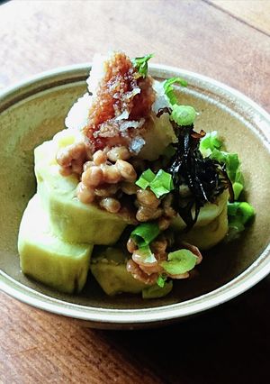 丸ごとなすのレンジ蒸し★納豆おろし盛り-レシピのメイン写真