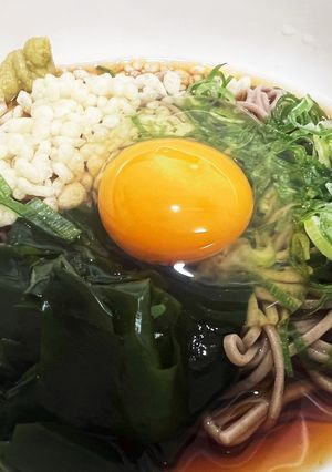 乾麺を使った冷たく美味しいぶっかけ蕎麦-レシピのメイン写真