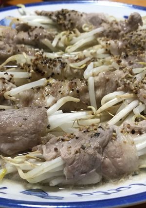 もやしの豚巻き蒸し-レシピのメイン写真