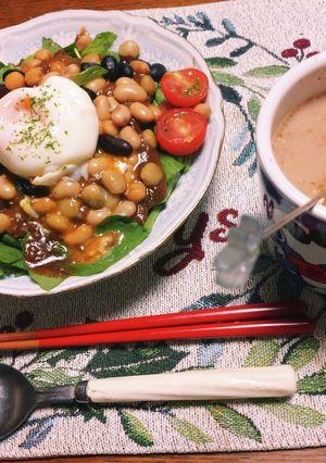 サラダほうれん草のとサラダ豆の即席カレー-レシピのメイン写真