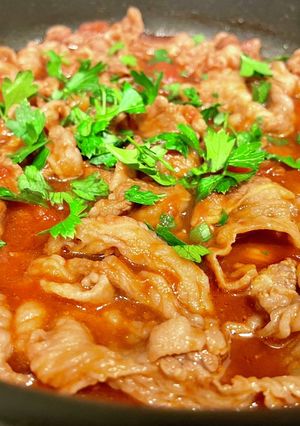 トマトと牛肉のさっと煮-レシピのメイン写真