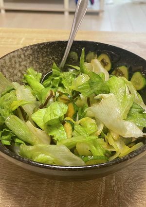レタスとキュウリの塩昆布和え-レシピのメイン写真