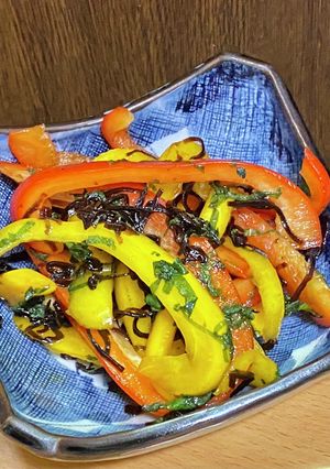 パプリカの塩昆布&大葉和え-レシピのメイン写真