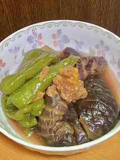 茄子とピーマンの煮浸し・梅肉で-レシピのメイン写真