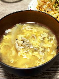 【2人分】舞茸と卵のお味噌汁-レシピのメイン写真