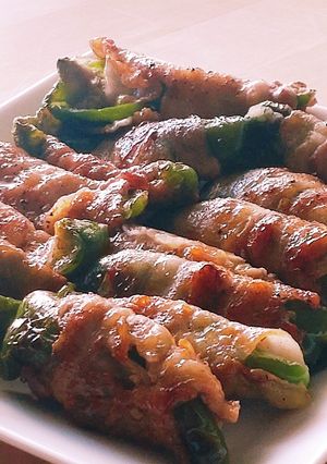 豪快!ピーマン豚バラ巻き★男の料理★弁当-レシピのメイン写真