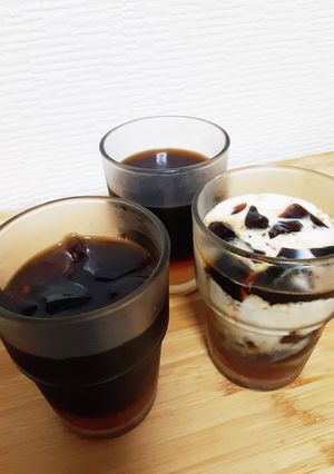 寒天で作るとろっとろなミルク珈琲ゼリー-レシピのメイン写真