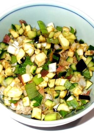 夏野菜山形だし♪体冷やさない簡単漢方薬膳-レシピのメイン写真