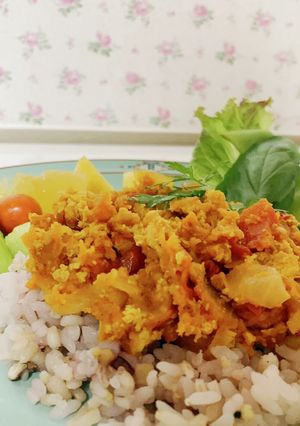 お豆腐にんじんとまとカレー-レシピのメイン写真